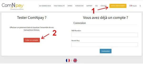 ComNpay Menu