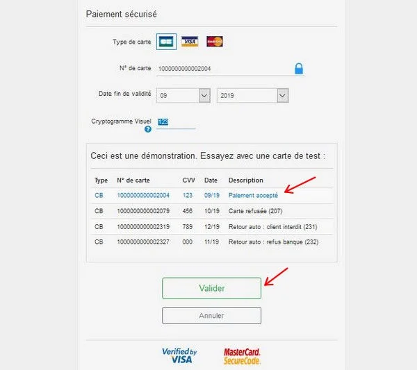 ComNpay Page Paiement Test
