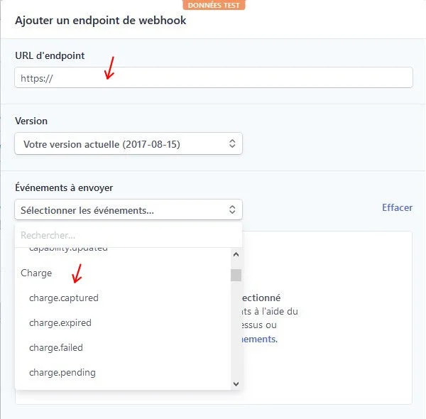 stripe endpoint