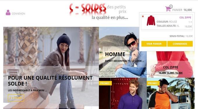 Projet C-Soldes acccueil